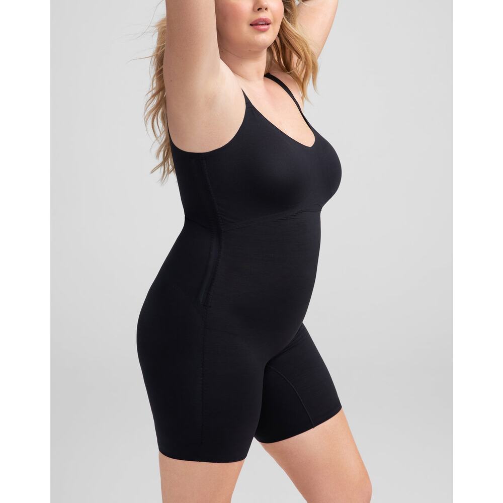 HoneyLove Mid-Thigh Bodysuit Black